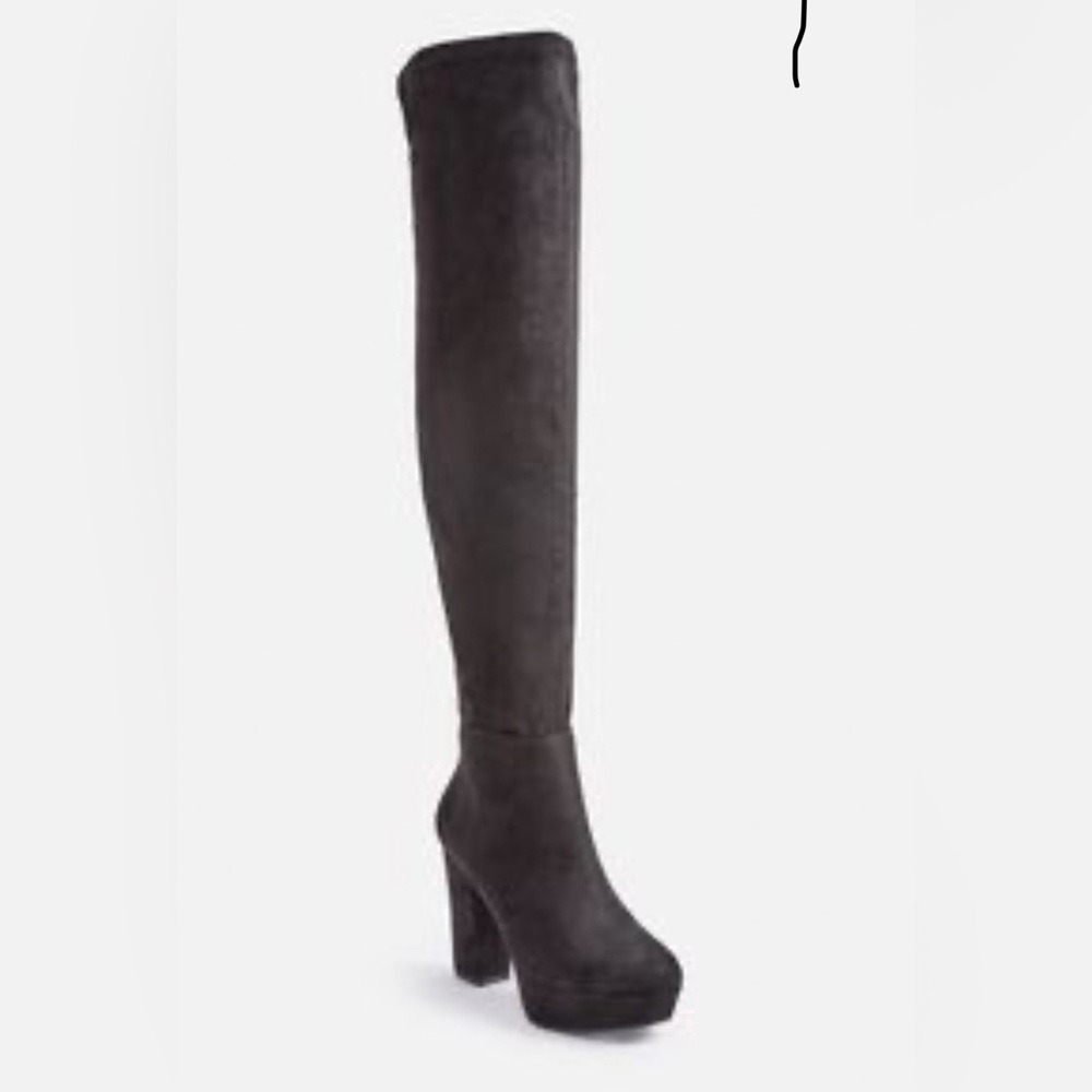 Black Over The Knee Platform Boot